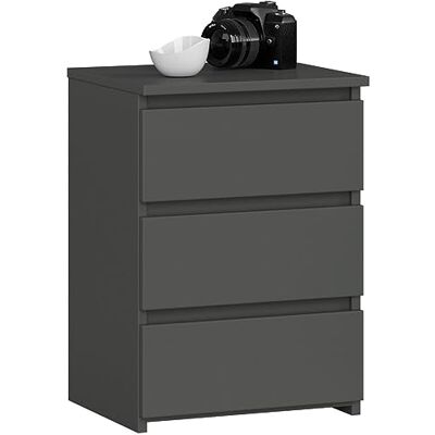 Home Collective Kommode mit 3 Schubladen Kommode Schlafzimmer Flur Wohnzimmer Organizer Kommode mit Schubladen 40 cm breit 57 cm hoch graphit Holz Highboard Sideboard Mehrzweckschrank Schrank schmal Home Collective Kommode mit 3 Schubladen Kommode Schlafzimmer Flur Wohnzimmer Organizer Kommode mit Schubladen 40 cm breit 57 cm hoch graphit Holz Highboard Sideboard Mehrzweckschrank Schrank schmal