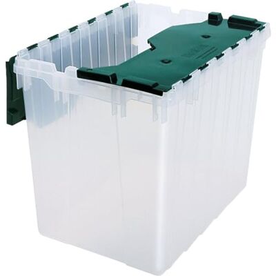 Akro-Mils 66497 Aufbewahrungsbehälter KeepBox aus Kunststoff, stapelbar, 18 Gallonen, mit aufklappbarem Deckel, 21 Zoll L x 15 Zoll B x 17 Zoll H, transparent/grün Akro-Mils 66497 Aufbewahrungsbehälter KeepBox aus Kunststoff, stapelbar, 18 Gallonen, mit aufklappbarem Deckel, 21 Zoll L x 15 Zoll B x 17 Zoll H, transparent/grün