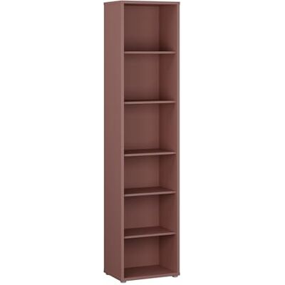 Forte Alice Springs Bücherregal 50, modern-minimalistisch, 5 Einlegeböden, Wohnzimmer/Büro, Holzwerkstoff, Terrakotta, 49,8 cm breit x 214,3 cm hoch x 34,9 cm tief Forte Alice Springs Bücherregal 50, modern-minimalistisch, 5 Einlegeböden, Wohnzimmer/Büro, Holzwerkstoff, Terrakotta, 49,8 cm breit x 214,3 cm hoch x 34,9 cm tief