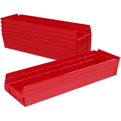 Akro-Mils 30164 24 von 6 von 4-Zoll Kunststoff Mülleimer Box Regal Nistkasten, blau, Fall von 6, 30164RED Akro-Mils 30164 24 von 6 von 4-Zoll Kunststoff Mülleimer Box Regal Nistkasten, blau, Fall von 6, 30164RED