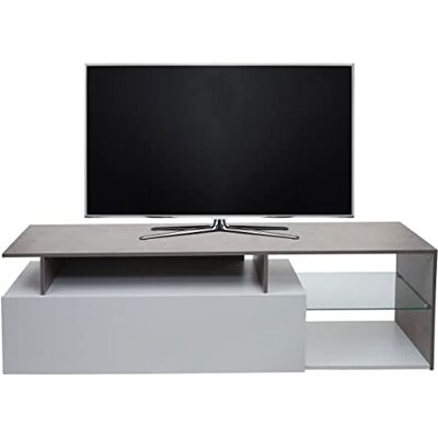 Mendler TV-Rack HWC-L35 Holz 47x170x40cm Beton-Optik, weiß Lowboard, Fernsehtisch, Sideboard, TV-Schrank, Kommode, Staufach Mendler TV-Rack HWC-L35 Holz 47x170x40cm Beton-Optik, weiß Lowboard, Fernsehtisch, Sideboard, TV-Schrank, Kommode, Staufach