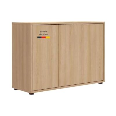 mokebo Kommode Eiche Horizon Made in Germany Sideboard 103 cm breit Anrichte 3-türig, Flurkommode, Flurschrank Beistellschrank, Wohnzimmerschrank matt Push-to-Open Fernsehschrank 73x103 cm mokebo Kommode Eiche Horizon Made in Germany Sideboard 103 cm breit Anrichte 3-türig, Flurkommode, Flurschrank Beistellschrank, Wohnzimmerschrank matt Push-to-Open Fernsehschrank 73x103 cm