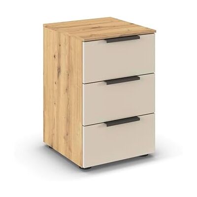 Rauch Möbel Flipp, Nachttisch für Schlafzimmer, Kinderzimmer, Wohnzimmer, Jugendzimmer, Flur, Garderobe, 3 Schubladen, mit Softclose-Funktion, Farbe Eiche Artisan, Holz/Beige, Breite 40 cm Rauch Möbel Flipp, Nachttisch für Schlafzimmer, Kinderzimmer, Wohnzimmer, Jugendzimmer, Flur, Garderobe, 3 Schubladen, mit Softclose-Funktion, Farbe Eiche Artisan, Holz/Beige, Breite 40 cm
