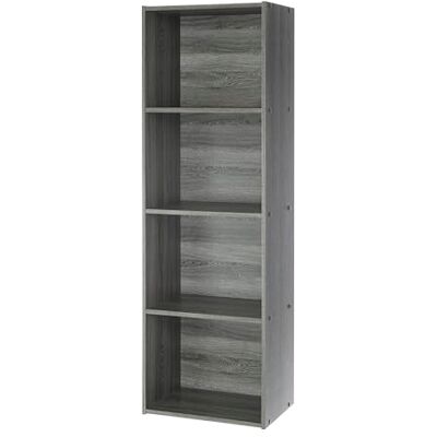 Iris Ohyama , Schrank, 4 Büroregale, Bücherregal, stabil, große Kapazität, multifunktional, massiv, Schlafzimmer, Wohnzimmer – Office Basic Rack CX-4FN – Graue Eiche Iris Ohyama , Schrank, 4 Büroregale, Bücherregal, stabil, große Kapazität, multifunktional, massiv, Schlafzimmer, Wohnzimmer – Office Basic Rack CX-4FN – Graue Eiche