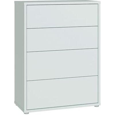 Forte Alice Springs Kommode 70 80, modern-minimalistisch, 4 Schubladen, Wohn-/Schlafzimmer, Holzwerkstoff, Secret Grey, 74,5 cm breit x 99,1 cm hoch x 34,9 cm tief Forte Alice Springs Kommode 70 80, modern-minimalistisch, 4 Schubladen, Wohn-/Schlafzimmer, Holzwerkstoff, Secret Grey, 74,5 cm breit x 99,1 cm hoch x 34,9 cm tief