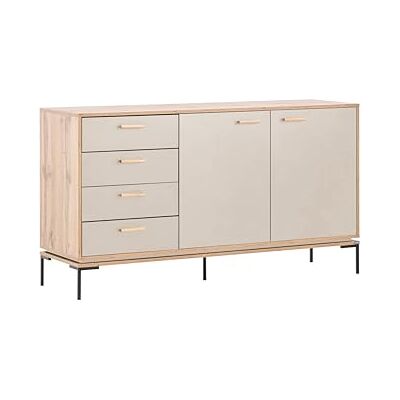 Schildmeyer Looks by Wolfgang Joop Sideboard, Eiche Landhaus mit cremebeige, Holzwerkstoff, 154.6 x 45 x 85.7 cm, 701821 Schildmeyer Looks by Wolfgang Joop Sideboard, Eiche Landhaus mit cremebeige, Holzwerkstoff, 154.6 x 45 x 85.7 cm, 701821