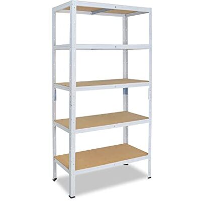 SHELFPLAZA HOME - 180x30x50 cm - weiss - 5-tier Storage rack SHELFPLAZA HOME - 180x30x50 cm - weiss - 5-tier Storage rack