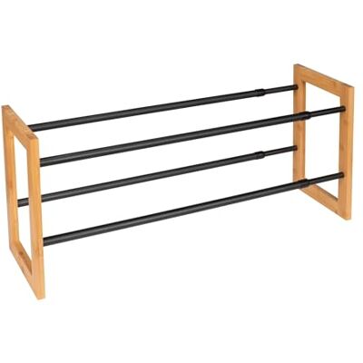 WENKO Ecori Bambus Schuhregal - Verstellbares Schmaler Stauraum WENKO Ecori Bambus Schuhregal - Verstellbares Schmaler Stauraum