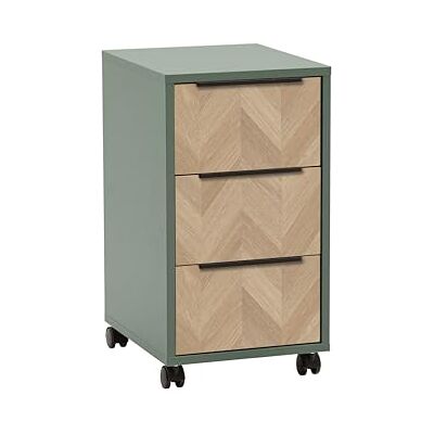 Schildmeyer Rollcontainer Piazza 160760, Pistazie/Fischgräten Dekor, 32,6 x 39 x 59,7 cm Schildmeyer Rollcontainer Piazza 160760, Pistazie/Fischgräten Dekor, 32,6 x 39 x 59,7 cm