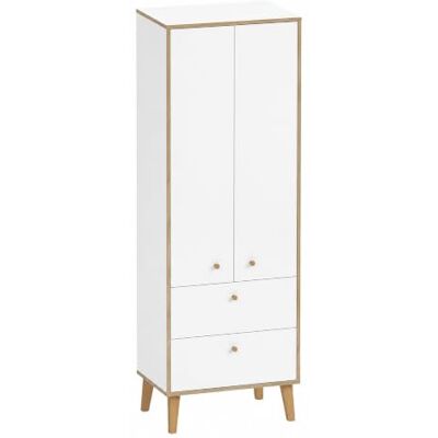 Schildmeyer Kleiderschrank Lucka 702136, Mattweiß/Eiche 60,1 x 39 x 180 cm, Made in Germany Schildmeyer Kleiderschrank Lucka 702136, Mattweiß/Eiche 60,1 x 39 x 180 cm, Made in Germany