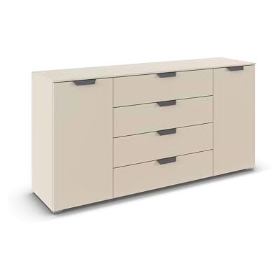 Rauch Möbel Aditio, Kommode für Schlafzimmer, Wohnzimmer, Kinderzimmer, Flur, 2-türig, 4 Schubladen, Soft-Close-Funktion, Sideboard im modernen Look, Farbe Beige, Breite 160 cm Rauch Möbel Aditio, Kommode für Schlafzimmer, Wohnzimmer, Kinderzimmer, Flur, 2-türig, 4 Schubladen, Soft-Close-Funktion, Sideboard im modernen Look, Farbe Beige, Breite 160 cm