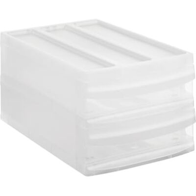 Rotho Systemix Aufbewahrungsbox mit 2 Schüben aus Kunststoff transparent Stapelboxen der Systemix Reihe, zwei vollständig ausziehbare Schübe, rollengelagerte Führung, stapelbar, transparent Rotho Systemix Aufbewahrungsbox mit 2 Schüben aus Kunststoff transparent Stapelboxen der Systemix Reihe, zwei vollständig ausziehbare Schübe, rollengelagerte Führung, stapelbar, transparent