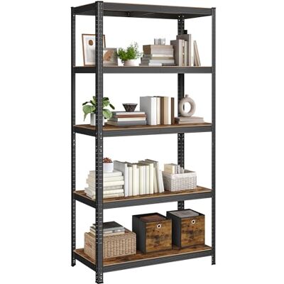 SONGMICS Standregal, 5 Ablagen, verstellbar, 60 x 120 x 200 cm Bücherregal, Lagerregal, bis 750 kg belastbar, für Küche, Wohnzimmer, Schwarz-Gelbbraun, COZORY Kollektion GLR060B11 SONGMICS Standregal, 5 Ablagen, verstellbar, 60 x 120 x 200 cm Bücherregal, Lagerregal, bis 750 kg belastbar, für Küche, Wohnzimmer, Schwarz-Gelbbraun, COZORY Kollektion GLR060B11