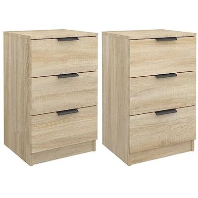 vidaXL 2X Nachttisch mit Schubladen Nachtschrank Nachtkonsole Nachtkommode Schlafzimmer Schrank Kommode Sonoma-Eiche 40x36x65cm Holzwerkstoff vidaXL 2X Nachttisch mit Schubladen Nachtschrank Nachtkonsole Nachtkommode Schlafzimmer Schrank Kommode Sonoma-Eiche 40x36x65cm Holzwerkstoff