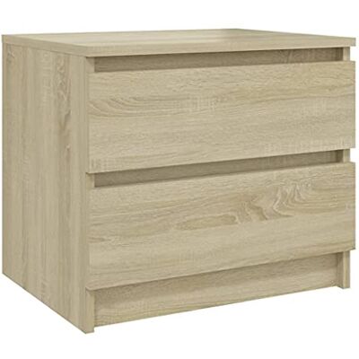 vidaXL Nachttisch mit 2 Schubladen Nachtschrank Nachtkonsole Nachtkommode Schlafzimmer Schrank Kommode Sonoma-Eiche 50x39x43,5cm Holzwerkstoff vidaXL Nachttisch mit 2 Schubladen Nachtschrank Nachtkonsole Nachtkommode Schlafzimmer Schrank Kommode Sonoma-Eiche 50x39x43,5cm Holzwerkstoff