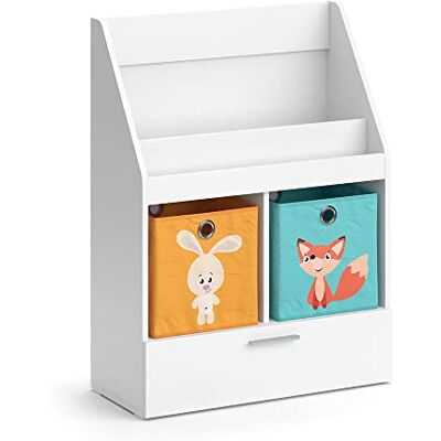 Vicco Luigi Regalschrank - Kinderfreundlich, 2 klappbare Boxen, 72x96,2 cm Vicco Luigi Regalschrank - Kinderfreundlich, 2 klappbare Boxen, 72x96,2 cm