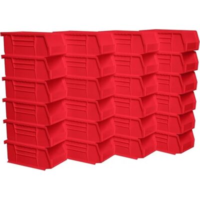 Akro-Mils 30220 AkroBins Kunststoff-Aufbewahrungsbehälter, stapelbar, 17,8 x 10,2 x 7,6 cm, rot, 24 Stück Akro-Mils 30220 AkroBins Kunststoff-Aufbewahrungsbehälter, stapelbar, 17,8 x 10,2 x 7,6 cm, rot, 24 Stück