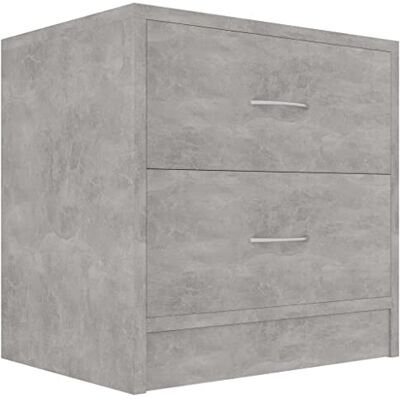 vidaXL Nachttisch mit 2 Schubladen Nachtschrank Nachtkommode Nachtkonsole Schlafzimmer Kommode Schrank Nachtschränkchen Betongrau 40x30x40cm Holzwerkstoff vidaXL Nachttisch mit 2 Schubladen Nachtschrank Nachtkommode Nachtkonsole Schlafzimmer Kommode Schrank Nachtschränkchen Betongrau 40x30x40cm Holzwerkstoff