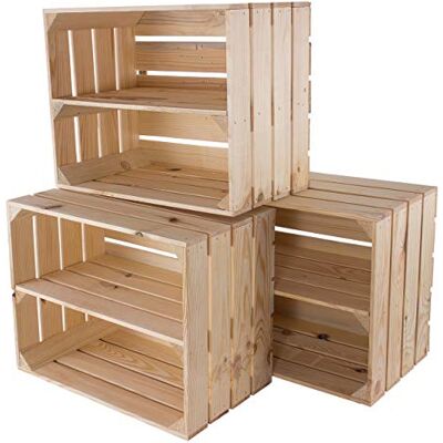 Kistenkolli Altes Land Schuhschrank Schuhregal Naturholz unbehandelt upcycling massivholz Holzkisten Weinkisten Regalkisten Maße 50x40x29cm (je Kiste) (3er Set Johanna Längs) Kistenkolli Altes Land Schuhschrank Schuhregal Naturholz unbehandelt upcycling massivholz Holzkisten Weinkisten Regalkisten Maße 50x40x29cm (je Kiste) (3er Set Johanna Längs)