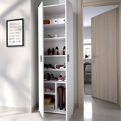 DMORA Suretta Kleiderschrank - Mehrzweck, 2-türig, 61x35x190cm, Weiß DMORA Suretta Kleiderschrank - Mehrzweck, 2-türig, 61x35x190cm, Weiß