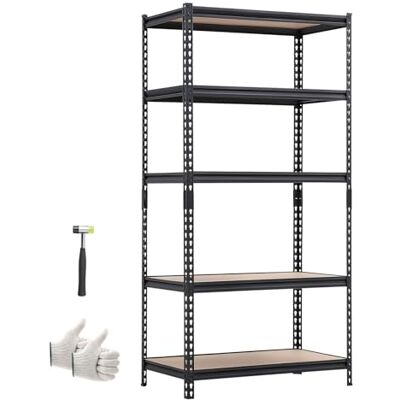 VEVOR Schwerlastregal 923x459x1813 mm, Belastbar bis 907,2 kg Stahlgestell mit 5 verstellbaren MDF-Platten, teilbares Steckregal als Werkbank Metallregal für Keller, Garage und Werkstatt VEVOR Schwerlastregal 923x459x1813 mm, Belastbar bis 907,2 kg Stahlgestell mit 5 verstellbaren MDF-Platten, teilbares Steckregal als Werkbank Metallregal für Keller, Garage und Werkstatt