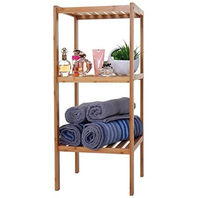 Mendler Badregal HWC-B18, Standregal, Bambus 80x34x33cm Badezimmer, Badschrank Mendler Badregal HWC-B18, Standregal, Bambus 80x34x33cm Badezimmer, Badschrank