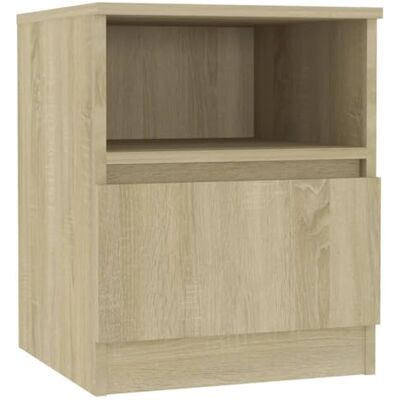 vidaXL Nachttisch 1 Schublade 1 Ablage Nachtschrank Nachtkommode Nachtkonsole Schlafzimmer Schrank Kommode Sonoma-Eiche 40x40x50cm Holzwerkstoff vidaXL Nachttisch 1 Schublade 1 Ablage Nachtschrank Nachtkommode Nachtkonsole Schlafzimmer Schrank Kommode Sonoma-Eiche 40x40x50cm Holzwerkstoff