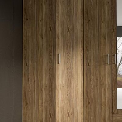 Forte ECONOBOX 2 Eckkleiderschrank 90, 1-türiger Drehtürenschrank, Holzwerkstoff, Mauvella Eiche Dekor, 89,5 cm breit, 210,5 cm hoch, 89,4 cm tief Forte ECONOBOX 2 Eckkleiderschrank 90, 1-türiger Drehtürenschrank, Holzwerkstoff, Mauvella Eiche Dekor, 89,5 cm breit, 210,5 cm hoch, 89,4 cm tief