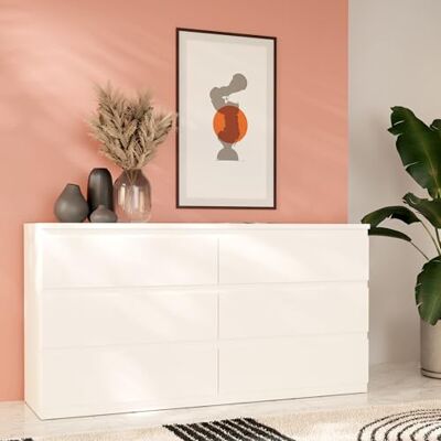 FORTE - Edmore - White - Chest of drawers FORTE - Edmore - White - Chest of drawers