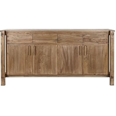 DRW Buffet Sideboard aus Ulmenholz, 4 Türen, 183 x 57 x 90 cm DRW Buffet Sideboard aus Ulmenholz, 4 Türen, 183 x 57 x 90 cm