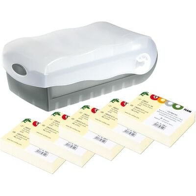 HAN Lernkarteibox CROCO, einfach Vokabeln lernen mit 5-Fächer-Lernsystem, DIN A8 Karteikasten für 500 Karten, inkl. 5 Stützplatten + 500 Lernkarten, Karteibox, Lernbox (Transluzent/Grau, A8) HAN Lernkarteibox CROCO, einfach Vokabeln lernen mit 5-Fächer-Lernsystem, DIN A8 Karteikasten für 500 Karten, inkl. 5 Stützplatten + 500 Lernkarten, Karteibox, Lernbox (Transluzent/Grau, A8)