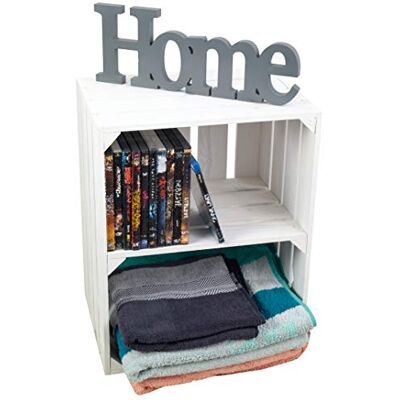 Kistenkolli Altes Land Massive Schuh- Bücherregalkiste Obstkiste Weinkiste Maße ca 50 x 40 x 31cm xxxaus dem Alten LandxxxWeinkisten Obstkisten Holzkiste Dekokiste Regal (Natur quer) (1, Weiß, kurze Unterteilung) Kistenkolli Altes Land Massive Schuh- Bücherregalkiste Obstkiste Weinkiste Maße ca 50 x 40 x 31cm xxxaus dem Alten LandxxxWeinkisten Obstkisten Holzkiste Dekokiste Regal (Natur quer) (1, Weiß, kurze Unterteilung)