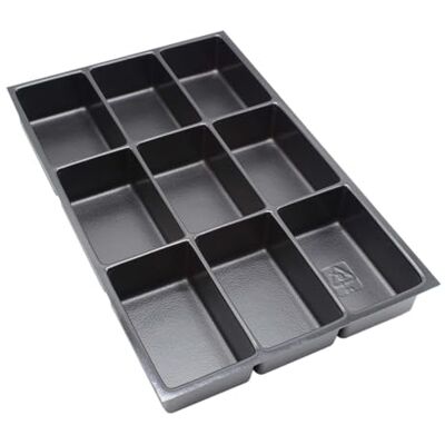 BISLEY Multidrawer Schubladeneinsatz 9 Fächer für A4 Schubladen H 102, 87, 51 mm, Metall, 800 Kunststoff, 36.5 x 23.7 x 5 cm BISLEY Multidrawer Schubladeneinsatz 9 Fächer für A4 Schubladen H 102, 87, 51 mm, Metall, 800 Kunststoff, 36.5 x 23.7 x 5 cm