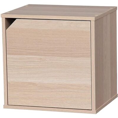 Iris Ohyama , Regal, Aufbewahrungswürfel, 2er-Set, Kleines Beistellmöbel, Tür Stapelbar, Büro, Schlafzimmer, Wohnzimmer QR Box with Door QR-34D- Hellbraun Iris Ohyama , Regal, Aufbewahrungswürfel, 2er-Set, Kleines Beistellmöbel, Tür Stapelbar, Büro, Schlafzimmer, Wohnzimmer QR Box with Door QR-34D- Hellbraun