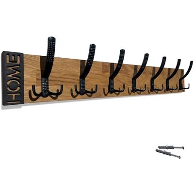 FLEXISTYLE Kleiderhaken Modern Oak wand Wandgarderobe Garderobe Holz Eiche design Lamellen paneele Schwarz modern natur 3 Dimensionen (Eiche, 80cm) FLEXISTYLE Kleiderhaken Modern Oak wand Wandgarderobe Garderobe Holz Eiche design Lamellen paneele Schwarz modern natur 3 Dimensionen (Eiche, 80cm)