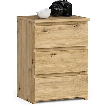 Home Collective Kommode mit 3 Schubladen Kommode Schlafzimmer Flur Wohnzimmer Organizer Kommode mit Schubladen 40 cm breit 57 cm hoch Artisan Eiche Holz Highboard Sideboard Mehrzweckschrank Schrank schmal Home Collective Kommode mit 3 Schubladen Kommode Schlafzimmer Flur Wohnzimmer Organizer Kommode mit Schubladen 40 cm breit 57 cm hoch Artisan Eiche Holz Highboard Sideboard Mehrzweckschrank Schrank schmal
