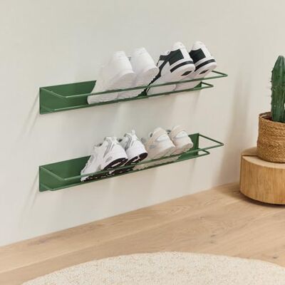 MYWIRE Elegantes Schuhregal Metall (Resedagrün 2er Set, 60cm) „INN“ – Moderne Schuhaufbewahrung Schuhablage im eleganten Look – hochwertiger Schuhorganizer stabil und robust – in Österreich produziert MYWIRE Elegantes Schuhregal Metall (Resedagrün 2er Set, 60cm) „INN“ – Moderne Schuhaufbewahrung Schuhablage im eleganten Look – hochwertiger Schuhorganizer stabil und robust – in Österreich produziert