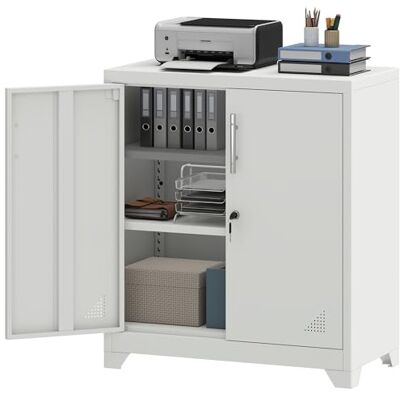 YITAHOME Aktenschrank Abschließbar, Metallschrank mit 2 Verstellbare Einlegeböden, Büroschrank Stahlschrank mit Belüftungslöcher für Arbeitszimmer Büro Garage Schule, Weiß, 80 x 40 x 90cm Stahl Aktenschrank Abschließbar 80x40x90cm für Büro Garage Aufbew YITAHOME Aktenschrank Abschließbar, Metallschrank mit 2 Verstellbare Einlegeböden, Büroschrank Stahlschrank mit Belüftungslöcher für Arbeitszimmer Büro Garage Schule, Weiß, 80 x 40 x 90cm Stahl Aktenschrank Abschließbar 80x40x90cm für Büro Garage Aufbew