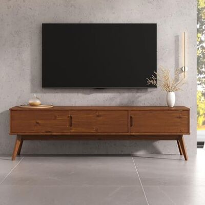 IDIMEX Tivoli Lowboard aus Massivholz, 180 cm Kastanie Finish- TV Lowboard mit großem Stauraum, Wohnzimmermöbel, Wohnzimmer Sideboard, TV Schrank, skandinavisches Design IDIMEX Tivoli Lowboard aus Massivholz, 180 cm Kastanie Finish- TV Lowboard mit großem Stauraum, Wohnzimmermöbel, Wohnzimmer Sideboard, TV Schrank, skandinavisches Design