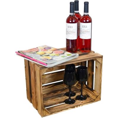 Kistenkolli Altes Land Holzkiste Bella Geflammt 40 x 30 x 25cm Weinablage, Kindeschuhregal, Bücherregal, Ablageregal Möbel-Kiste für Wein, Obst, Äpfel (1er Set, Bella Ohne) Kistenkolli Altes Land Holzkiste Bella Geflammt 40 x 30 x 25cm Weinablage, Kindeschuhregal, Bücherregal, Ablageregal Möbel-Kiste für Wein, Obst, Äpfel (1er Set, Bella Ohne)