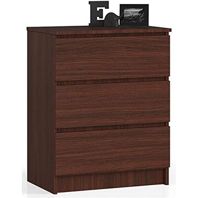 Home Collective Kommode in Venge mit 3 geräumigen Schubladen, 60 cm breit, 77 cm hoch Kommode Schlafzimmer Flur Wohnzimmer Organizer Kommode mit Schubladen Holz Highboard Sideboard Schrank Home Collective Kommode in Venge mit 3 geräumigen Schubladen, 60 cm breit, 77 cm hoch Kommode Schlafzimmer Flur Wohnzimmer Organizer Kommode mit Schubladen Holz Highboard Sideboard Schrank