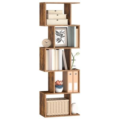 VASAGLE Custos Kollektion Bücherregal, Regal mit 5 Ebenen, 24 x 40 x 159 cm, Standregal, Büroregal, freistehend, Dekoregal, Präsentation, modern, Wohnzimmer Schlafzimmer, vintagebraun LBC462K01 VASAGLE Custos Kollektion Bücherregal, Regal mit 5 Ebenen, 24 x 40 x 159 cm, Standregal, Büroregal, freistehend, Dekoregal, Präsentation, modern, Wohnzimmer Schlafzimmer, vintagebraun LBC462K01