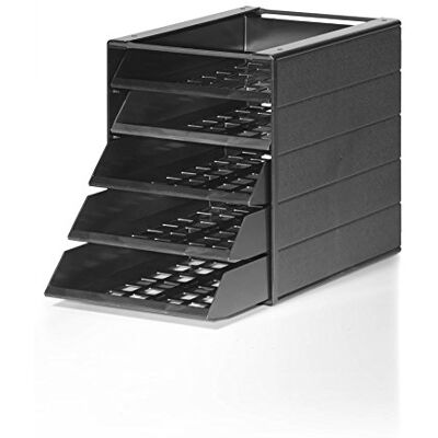 Durable Schubladenbox Idealbox Basic Blauer Engel 5 Fächer, 1 Stück, anthrazit, 1712003058 Ablagebox für Format A4 und C4, Maße 250 x 322 x 332 mm, für Schreibtisch und Regal, offene Schubladen Durable Schubladenbox Idealbox Basic Blauer Engel 5 Fächer, 1 Stück, anthrazit, 1712003058 Ablagebox für Format A4 und C4, Maße 250 x 322 x 332 mm, für Schreibtisch und Regal, offene Schubladen
