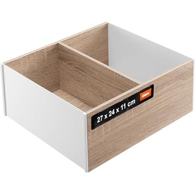 Blum AMBIA-LINE Schubladen-Organizer in hochwertigem Holzdekor ideal für Küche, Bad & Kleiderschrank modular einsetzbar und sicherer Halt dank Antirutsch-Füße 27×24×11 cm Bardolino Eiche Blum AMBIA-LINE Schubladen-Organizer in hochwertigem Holzdekor ideal für Küche, Bad & Kleiderschrank modular einsetzbar und sicherer Halt dank Antirutsch-Füße 27×24×11 cm Bardolino Eiche