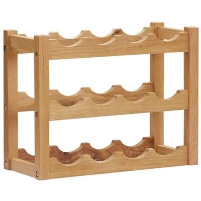vidaXL Eichenholz Massiv Weinregal für 12 Flaschen Flaschenregal Flaschenständer Wein Holzregal Regal Weinschrank Weinständer 47x21x36cm vidaXL Eichenholz Massiv Weinregal für 12 Flaschen Flaschenregal Flaschenständer Wein Holzregal Regal Weinschrank Weinständer 47x21x36cm