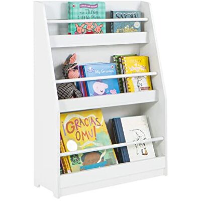 SoBuy Kinder Bücherregal 58x81x18 cm für Kinderzimmer Regal mit 3 Ablagen, als Spielzeugregal oder Wandregal nutzbar, stabil, weiß KMB45-W SoBuy Kinder Bücherregal 58x81x18 cm für Kinderzimmer Regal mit 3 Ablagen, als Spielzeugregal oder Wandregal nutzbar, stabil, weiß KMB45-W