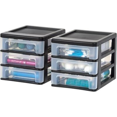 IRIS USA , Inc. CDD-XS3 Kompaktes Schreibtisch-Schubladensystem mit 3 Schubladen, schwarz IRIS USA , Inc. CDD-XS3 Kompaktes Schreibtisch-Schubladensystem mit 3 Schubladen, schwarz