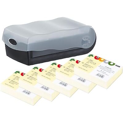 HAN Lernkarteibox CROCO, einfach Vokabeln lernen mit 5-Fächer-Lernsystem, DIN A8 Karteikasten für 500 Karten, inkl. 5 Stützplatten + 500 Lernkarten, Karteibox, Lernbox (Transluzent/Schwarz, A8) HAN Lernkarteibox CROCO, einfach Vokabeln lernen mit 5-Fächer-Lernsystem, DIN A8 Karteikasten für 500 Karten, inkl. 5 Stützplatten + 500 Lernkarten, Karteibox, Lernbox (Transluzent/Schwarz, A8)