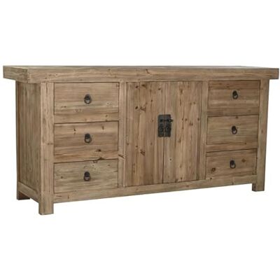 DRW Buffet Kommode, mit Schubladen, orientalischer Stil, natürlich, 180 x 45 x 85 cm DRW Buffet Kommode, mit Schubladen, orientalischer Stil, natürlich, 180 x 45 x 85 cm