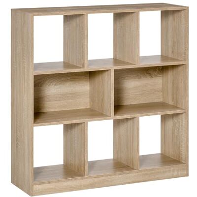 HOMCOM Bücherregal Standregal mit 8 Fächern Aufbewahrungsregal Würfelregal Bücherschrank für Wohnzimmer, Schlafzimmer, Büro, Natur HOMCOM Bücherregal Standregal mit 8 Fächern Aufbewahrungsregal Würfelregal Bücherschrank für Wohnzimmer, Schlafzimmer, Büro, Natur
